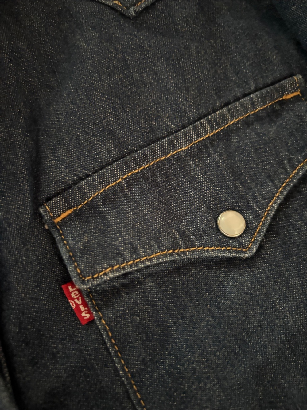 LEVI’S PEARL SNAP LONG SLEEVE DENIM SHIRT - Picture 8 of 11
